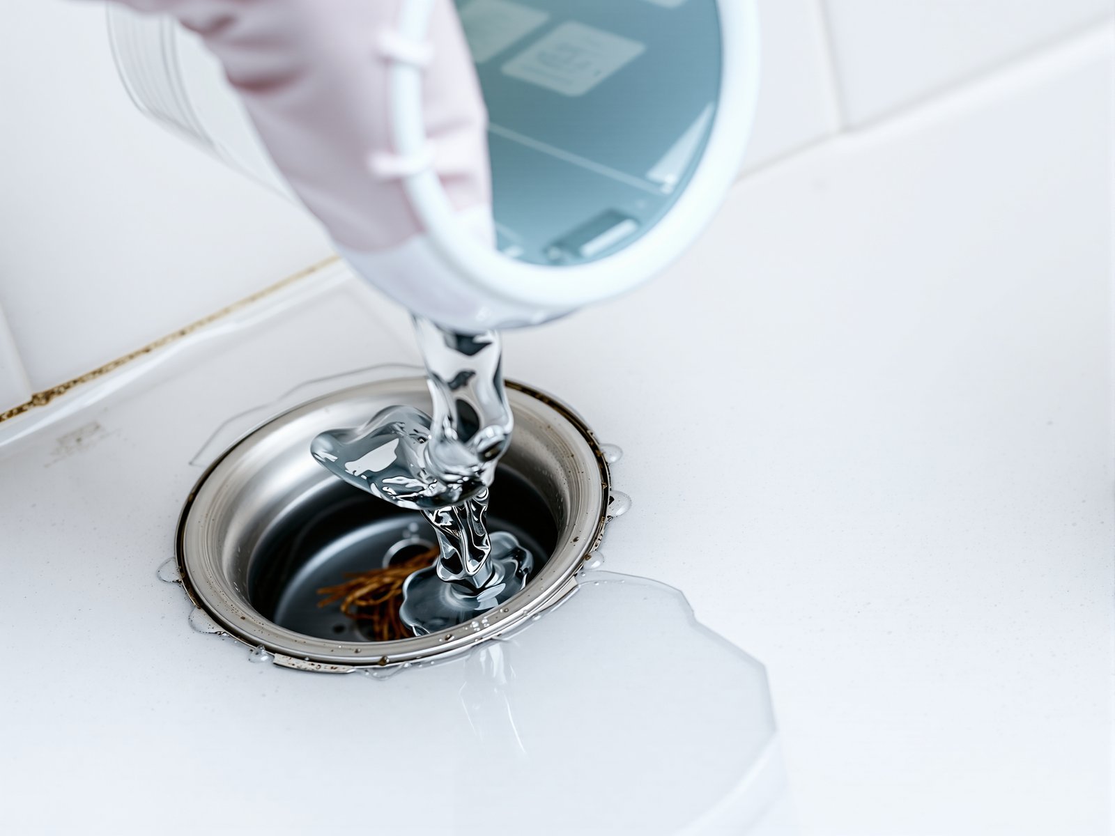 Hair dissolving gel for shower drain