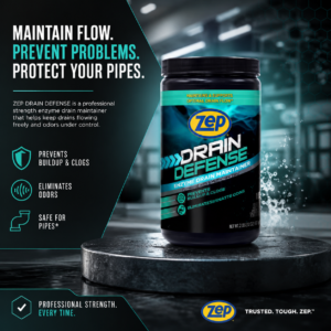 Drain Cleaner from Zep : Zep Drain Defense Enzymatic Drain Cleaner Powder