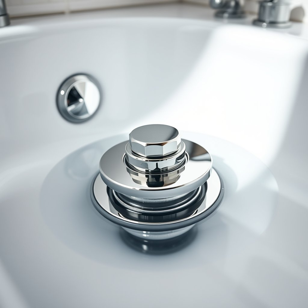 bathtub drain in action
